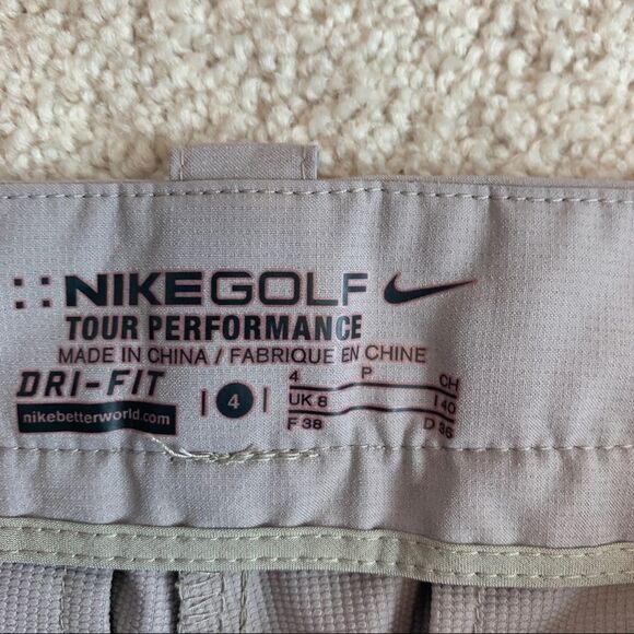 Nike golf brown gray taupe pants Sz 4 NWOT - Picture 3 of 9